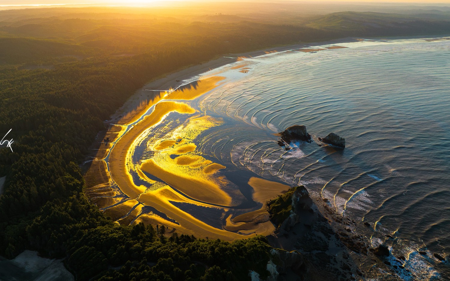 Costa del Pacífico vista desde el aire